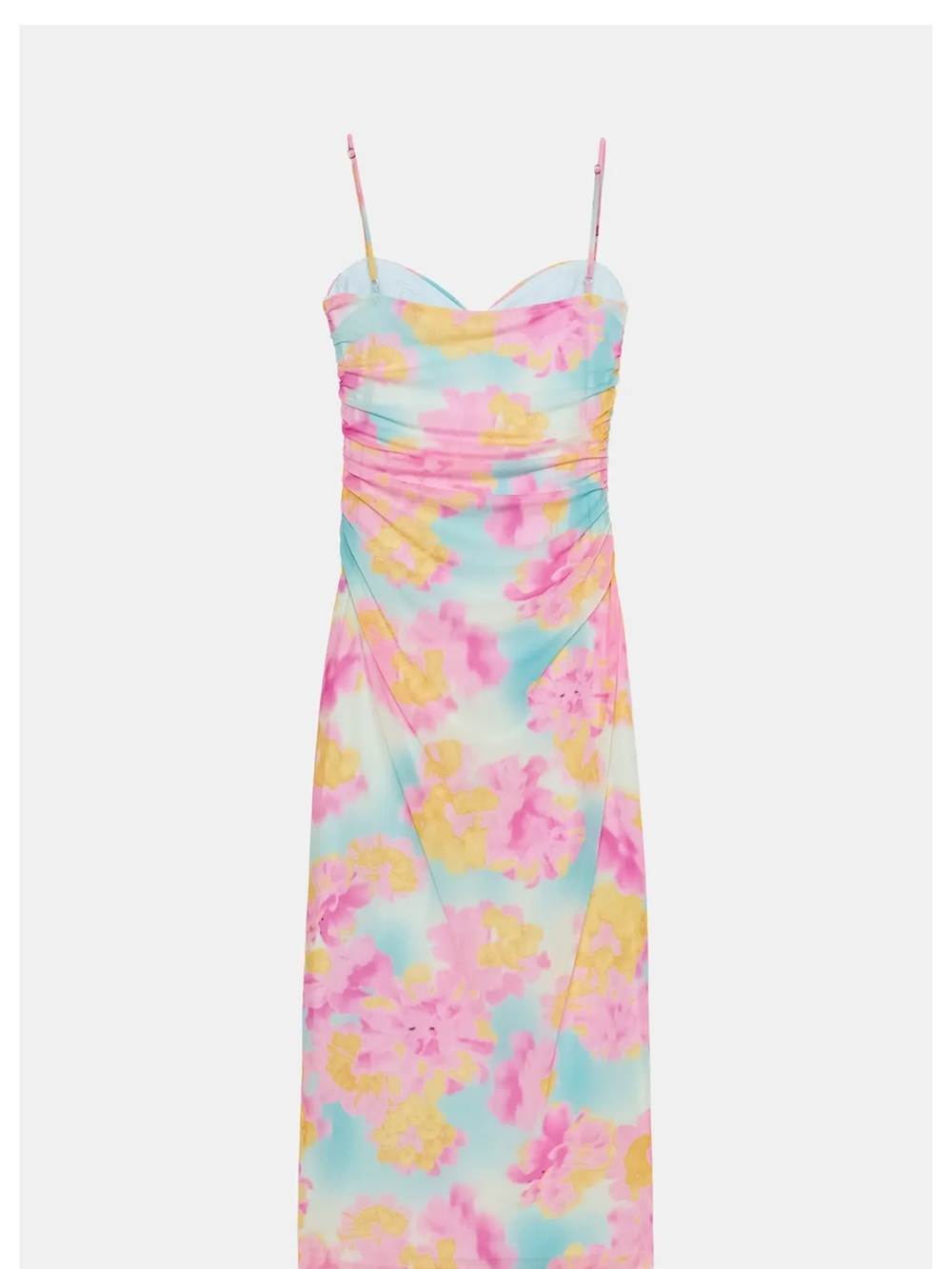 Zara Pastel Tie-Dye Slip Midi Dress - Pink, Yellow, Blue - Picture 6 of 10